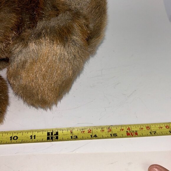 Folkmanis Hand Puppet Sitting Dog Brown Plush 14" with Back Pocket - Picture 15 of 15